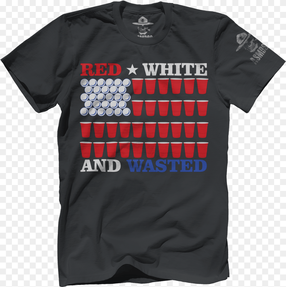 Red White And Wasted Trigger Tigger, Clothing, Shirt, T-shirt, Cup Png