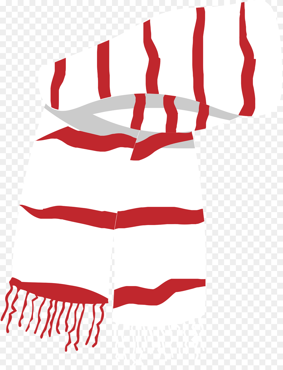 Red White Christmas Scarf Clipart, Clothing, Stole Png Image