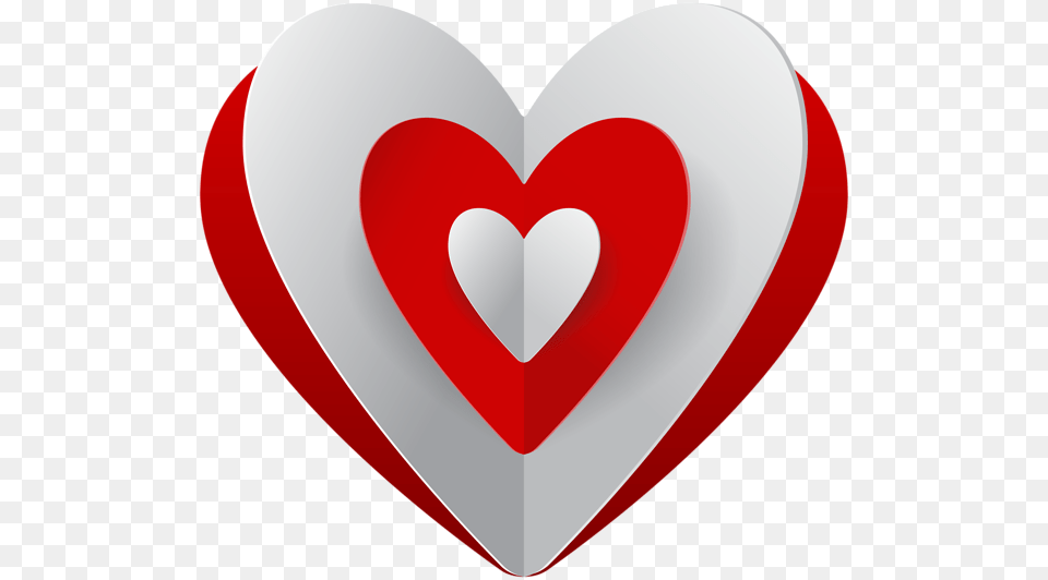 Red White Heart Clip Png Image
