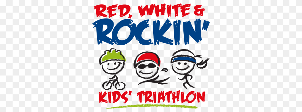 Red White Rockin Kids Triathlon City Of Mansfield Texas, Advertisement, Poster, Hat, Cap Png Image