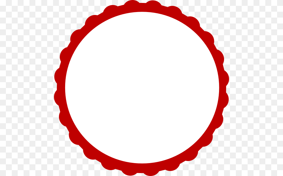 Red White Scallop Circle Frame Clip Art For Web, Oval, Food, Ketchup Png