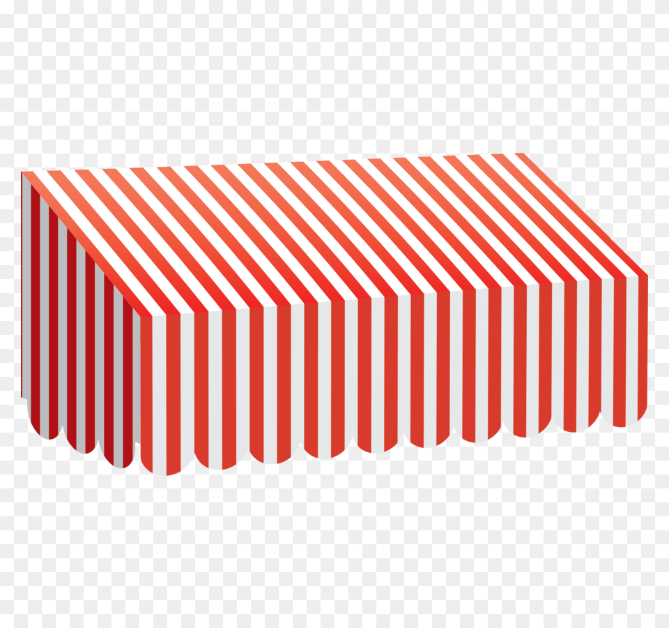 Red White Stripes Awning, Canopy, Tablecloth Free Png Download