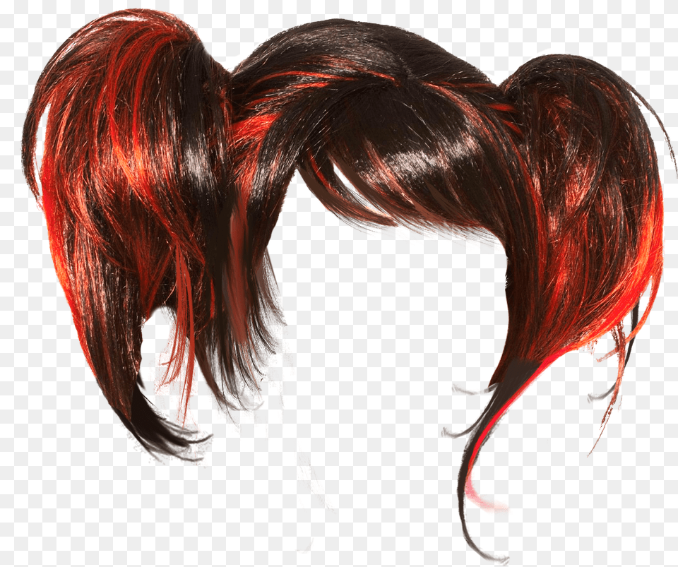 Red Wig All Long Hair Transparent, Adult, Female, Person, Woman Free Png Download