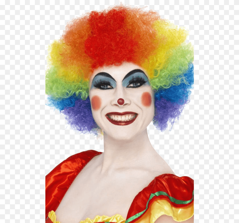 Red Wig Colourful Clown Wig, Adult, Person, Woman, Female Free Transparent Png