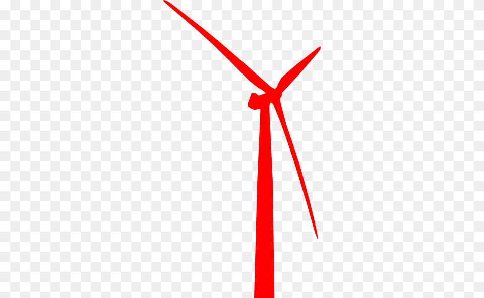 Red Wind Turbine Clip Art, Engine, Machine, Motor, Wind Turbine Png Image