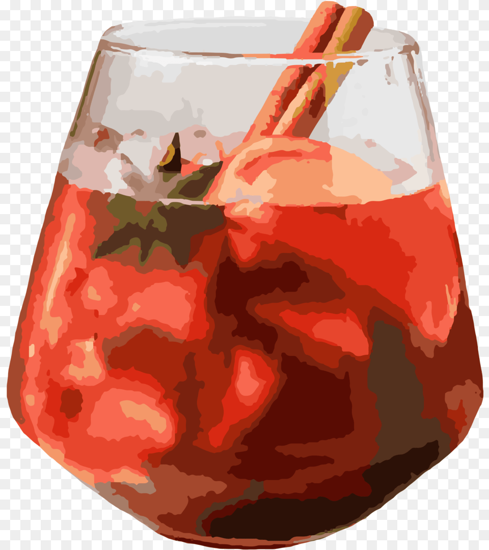 Red Wine Apple Cider Sangria Strawberry Juice, Alcohol, Beverage, Cocktail, Food Png Image