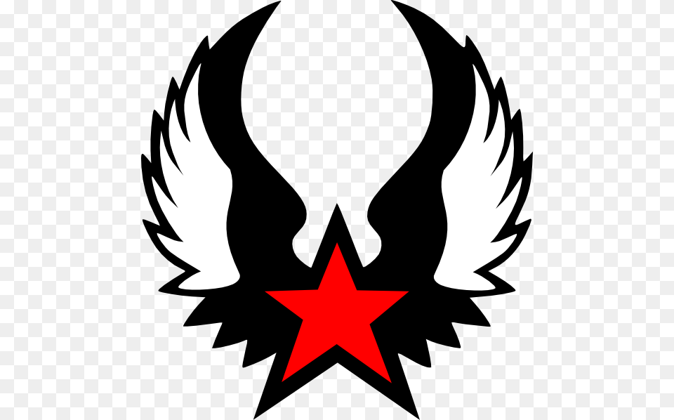 Red Winged Star Clip Art Vector, Emblem, Symbol, Star Symbol, Person Free Transparent Png