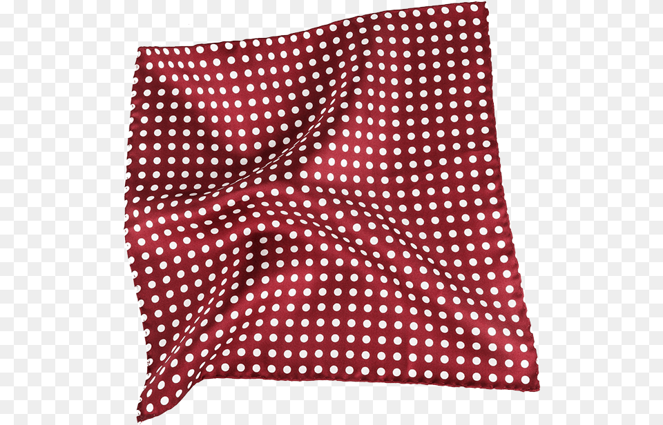 Red With White Polka Dot Silk Pocket Square Handbag, Pattern Free Png