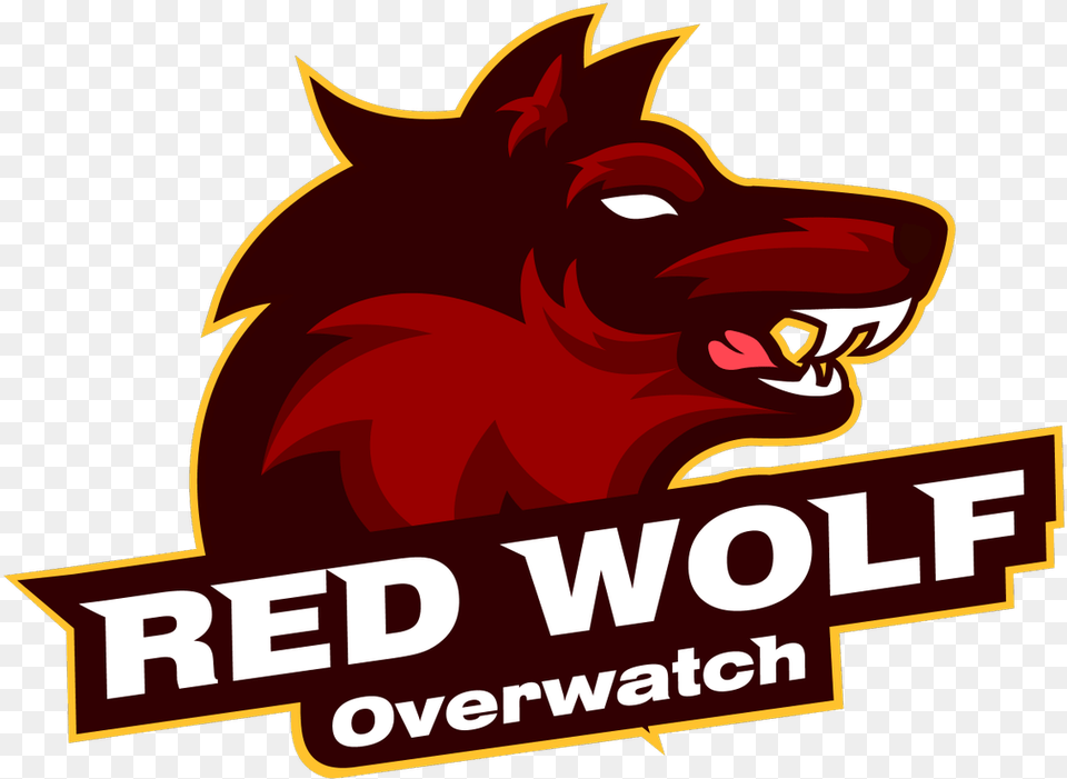 Red Wolf Esports Cartoon, Logo Png Image