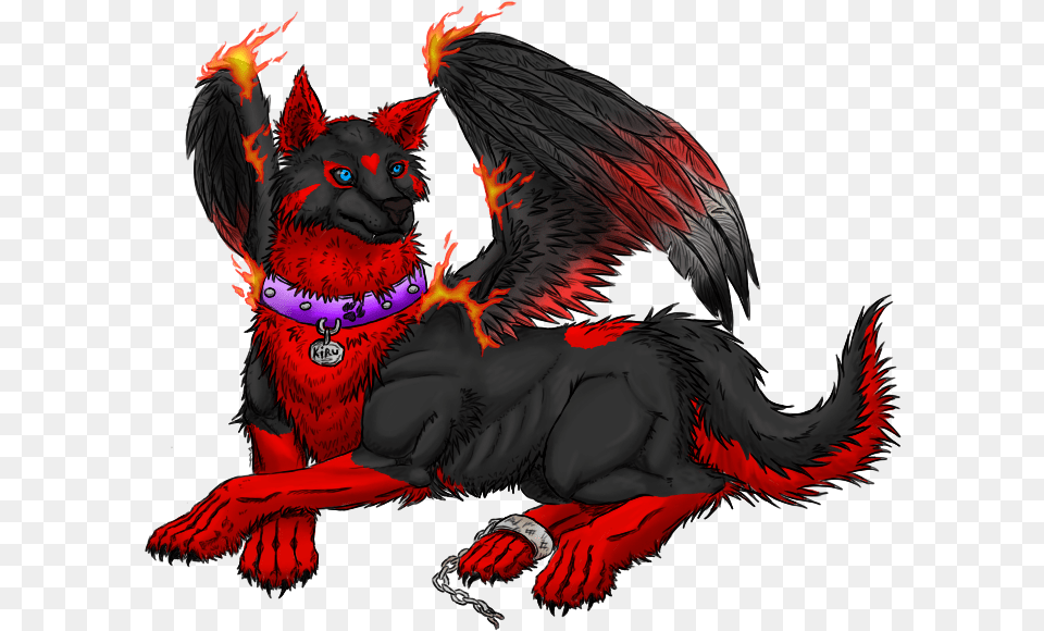 Red Wolf With Wings Cute Anime Wolf With Wings, Accessories, Animal, Bird, Chicken Png Image
