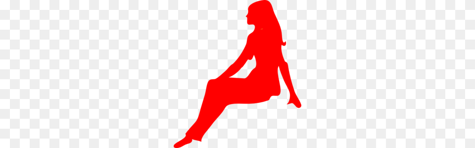 Red Woman Sitting Clip Art, Adult, Dancing, Female, Leisure Activities Png Image