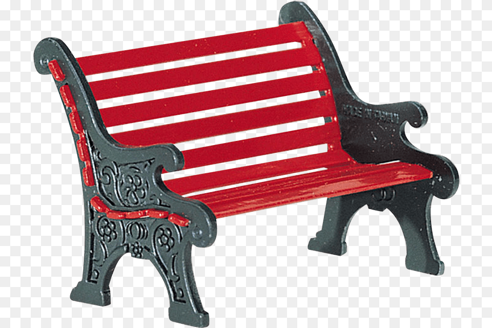 Red Wrought Iron Park Bench Wrought Iron, Furniture, Park Bench, Gun, Weapon Free Png Download