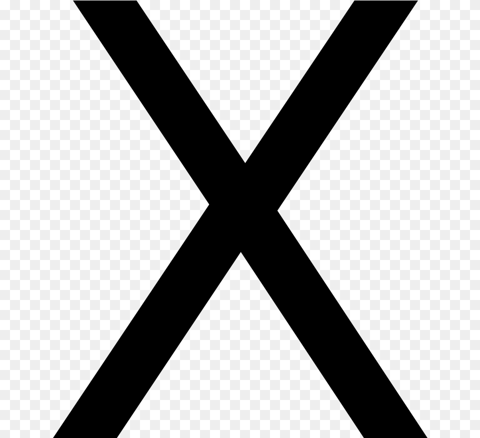 Red X, Gray Png
