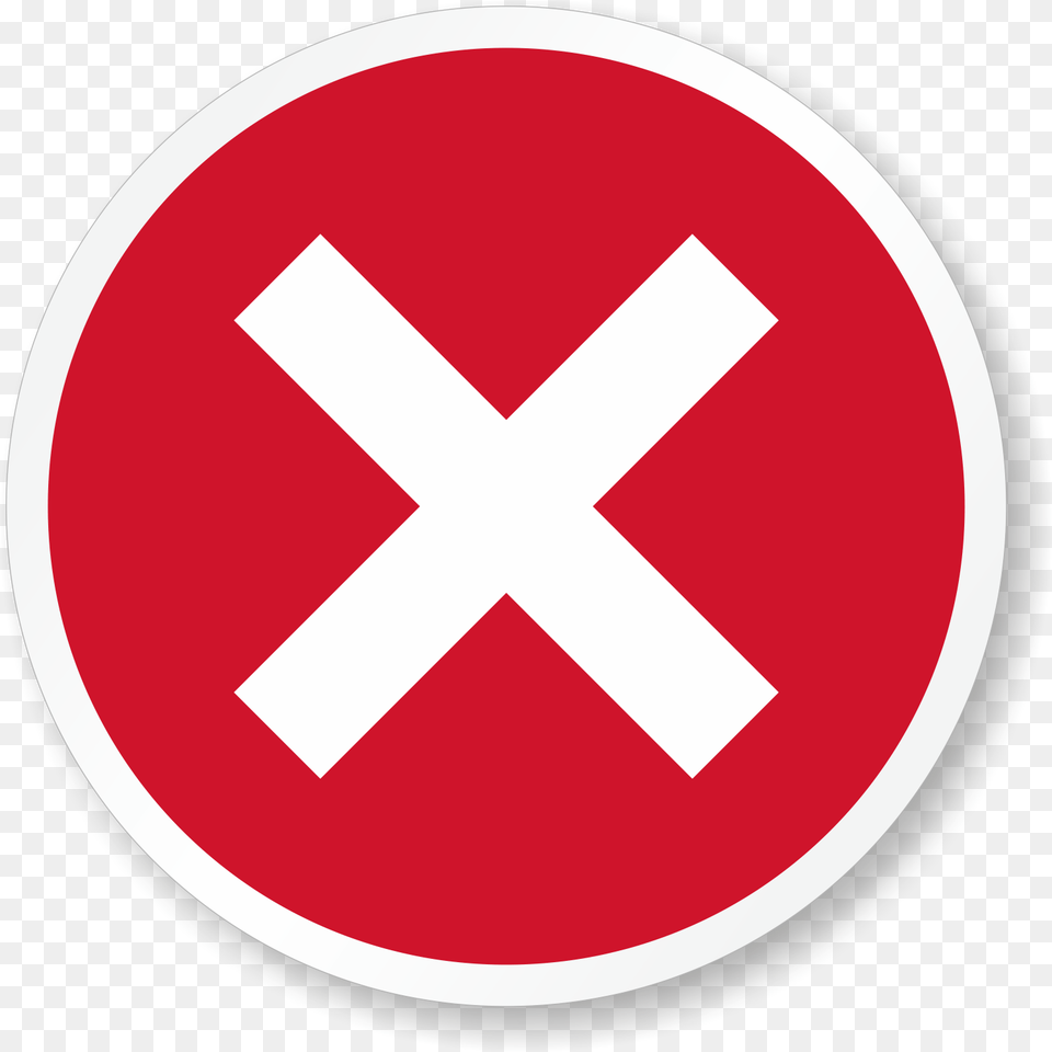 Red X Label Pacific Islands Club Guam, Sign, Symbol, Road Sign Free Png