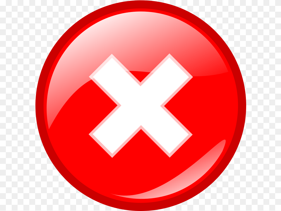 Red X Mark Clipart Error Icon, Sign, Symbol, Disk, Road Sign Png