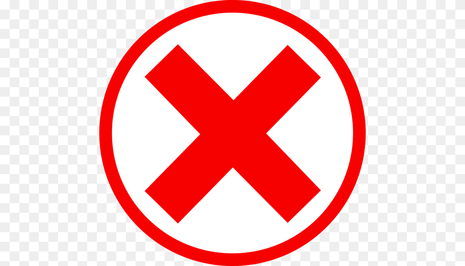 Red X Mark In Circle, Sign, Symbol, First Aid, Logo Png Image