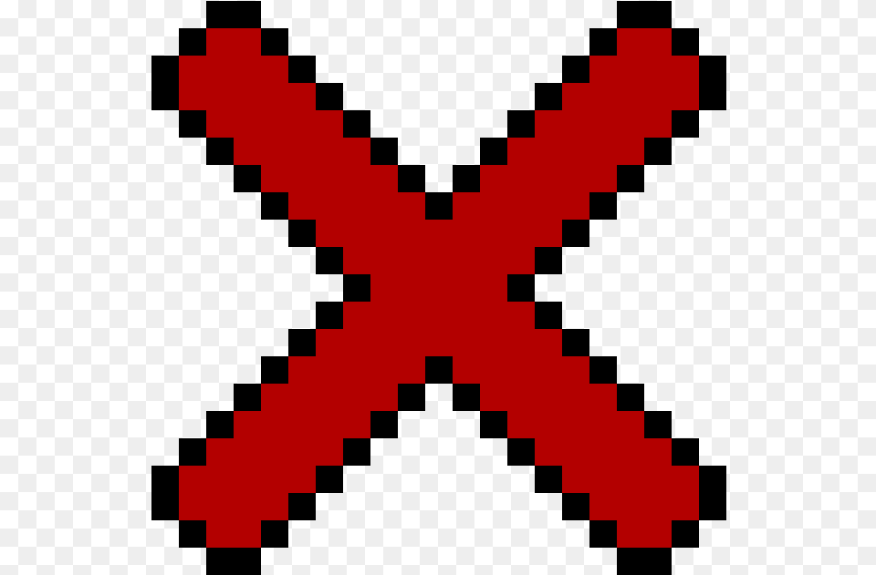 Red X Pixel Art Red Cross Pixel Art, First Aid, Symbol Free Transparent Png