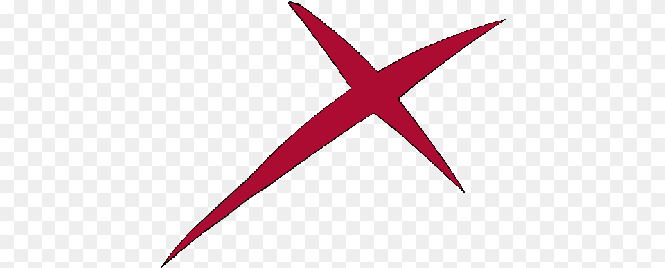 Red X Symbol Teen Titans Wiki Fandom Red X Logo Teen Titans, Star Symbol, Blade, Dagger, Knife Free Png Download