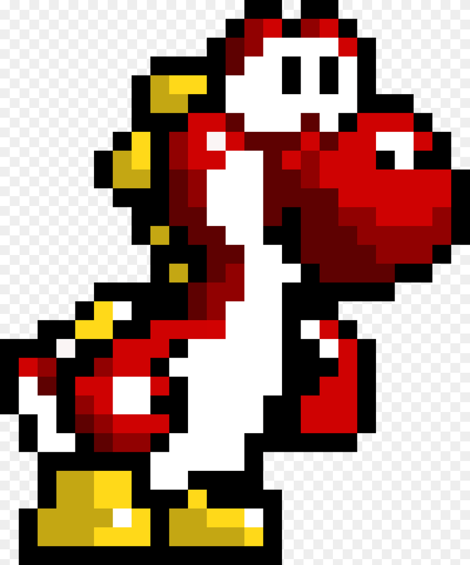 Red Yoshi Pixel Yoshi, First Aid Free Png