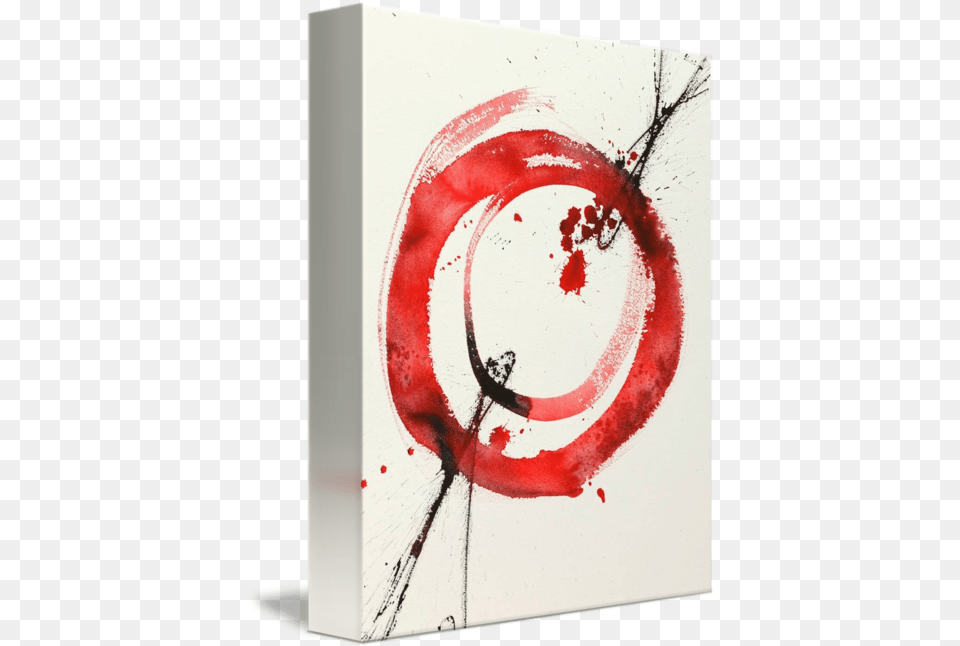 Red Zen Circle Red Circle Abstract Painting, Art, Canvas, Graphics, Modern Art Png