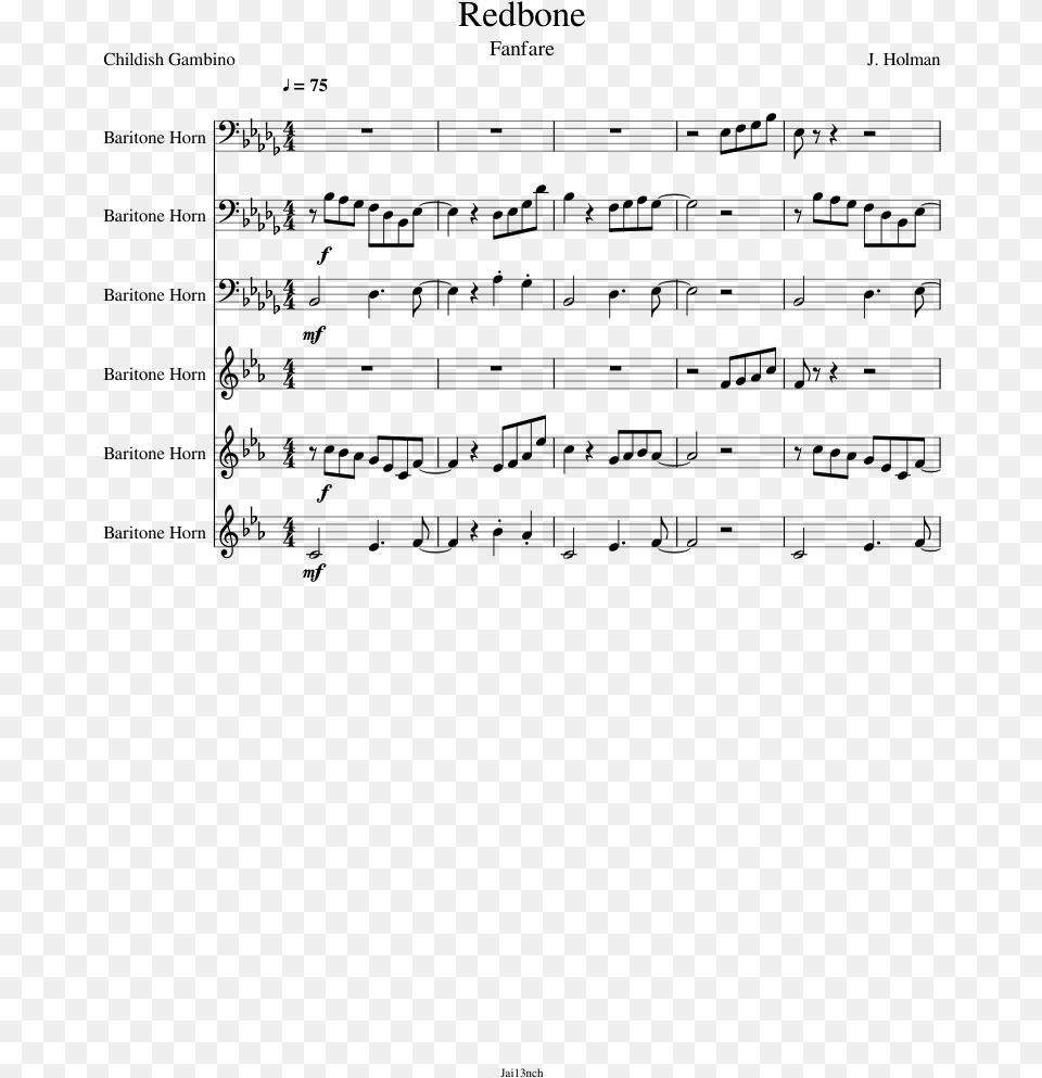 Redbone Childish Gambino Sheet Music Jesus Bleibet Meine Freude Flauto Pdf, Gray Png