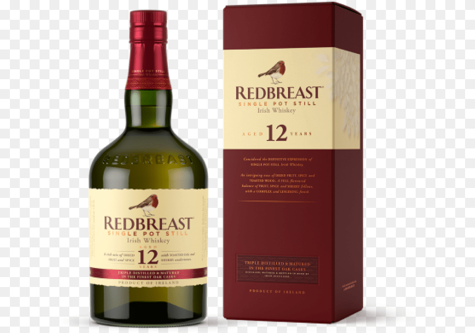 Redbreast 12 Year Old Single Pot Still Redbreast, Alcohol, Beverage, Bottle, Liquor Free Png Download