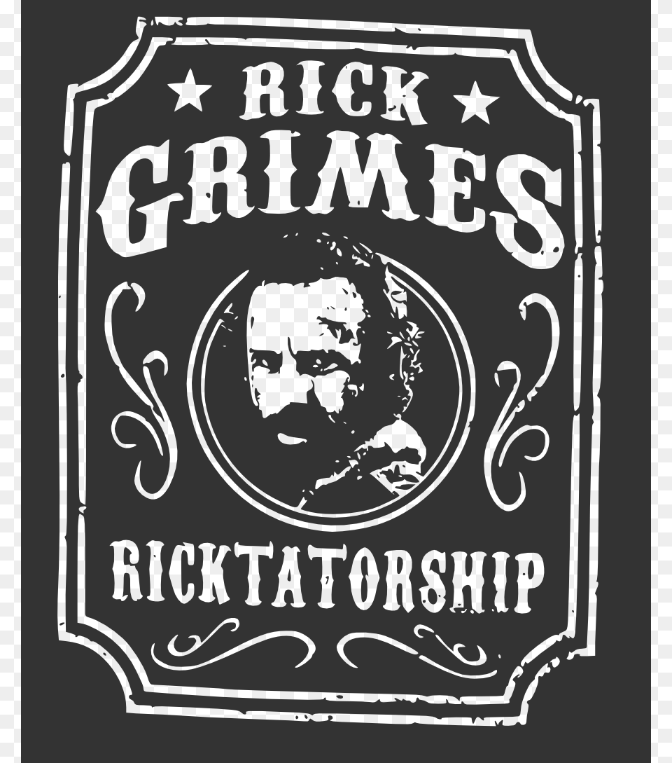 Redbubble Rick Grimes Ricktatorship Grafik T Shirt, Logo, Head, Person, Face Free Transparent Png