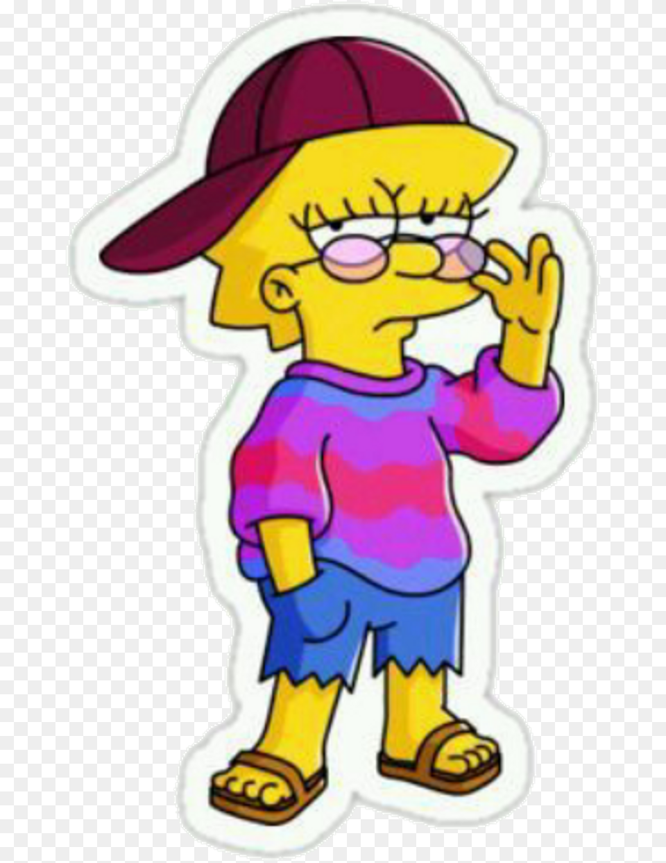 Redbubble Stickers Lisa Simpson, Baby, Person, Face, Head Free Transparent Png