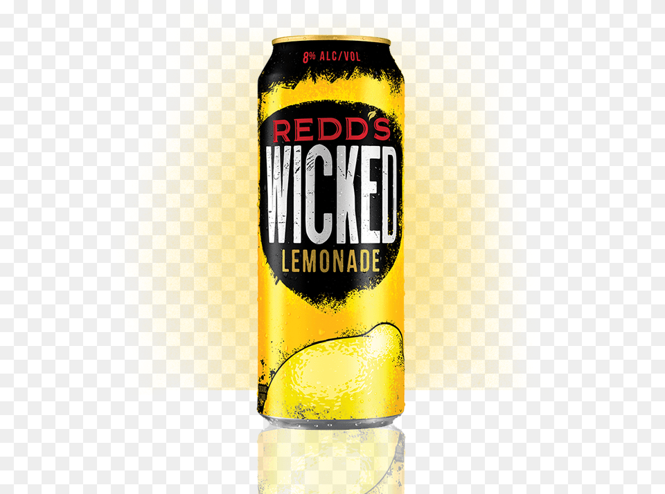 Redd S Wicked Lemonade Caffeinated Drink, Alcohol, Beer, Beverage, Lager Free Png