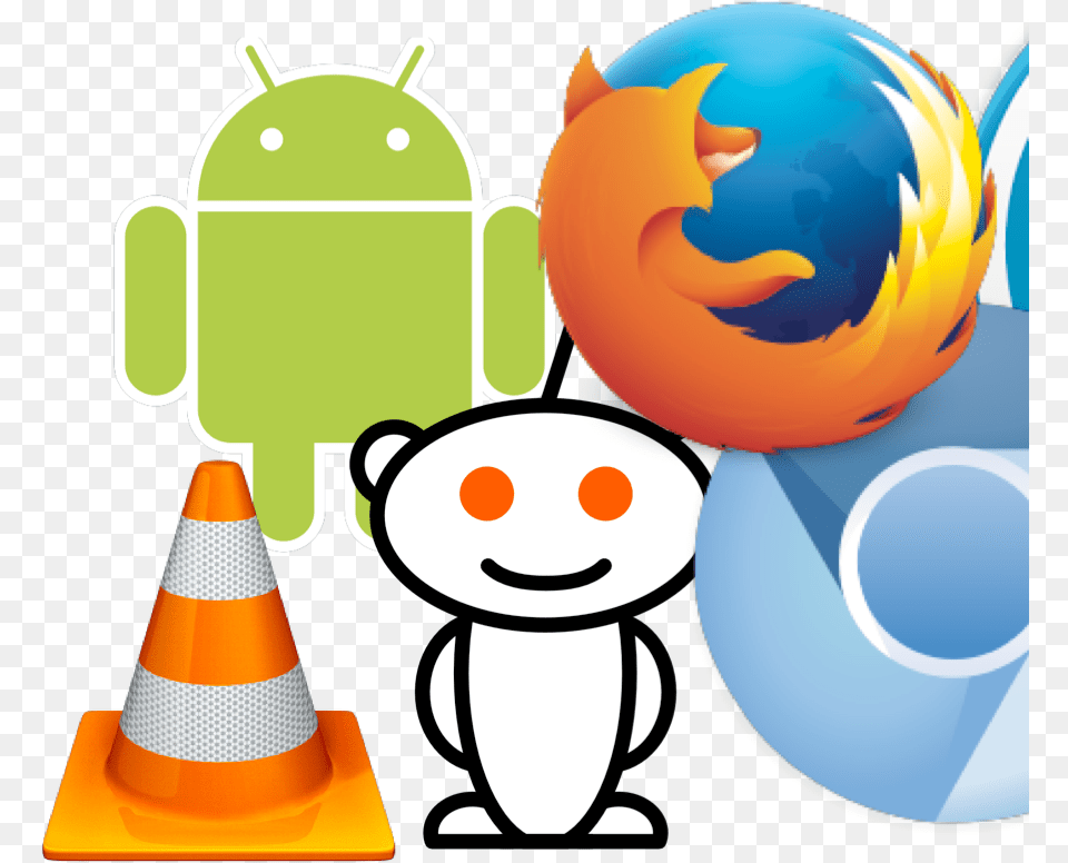 Reddit Alien Clipart Download Black And White Logo With Orange Eyes Png Image