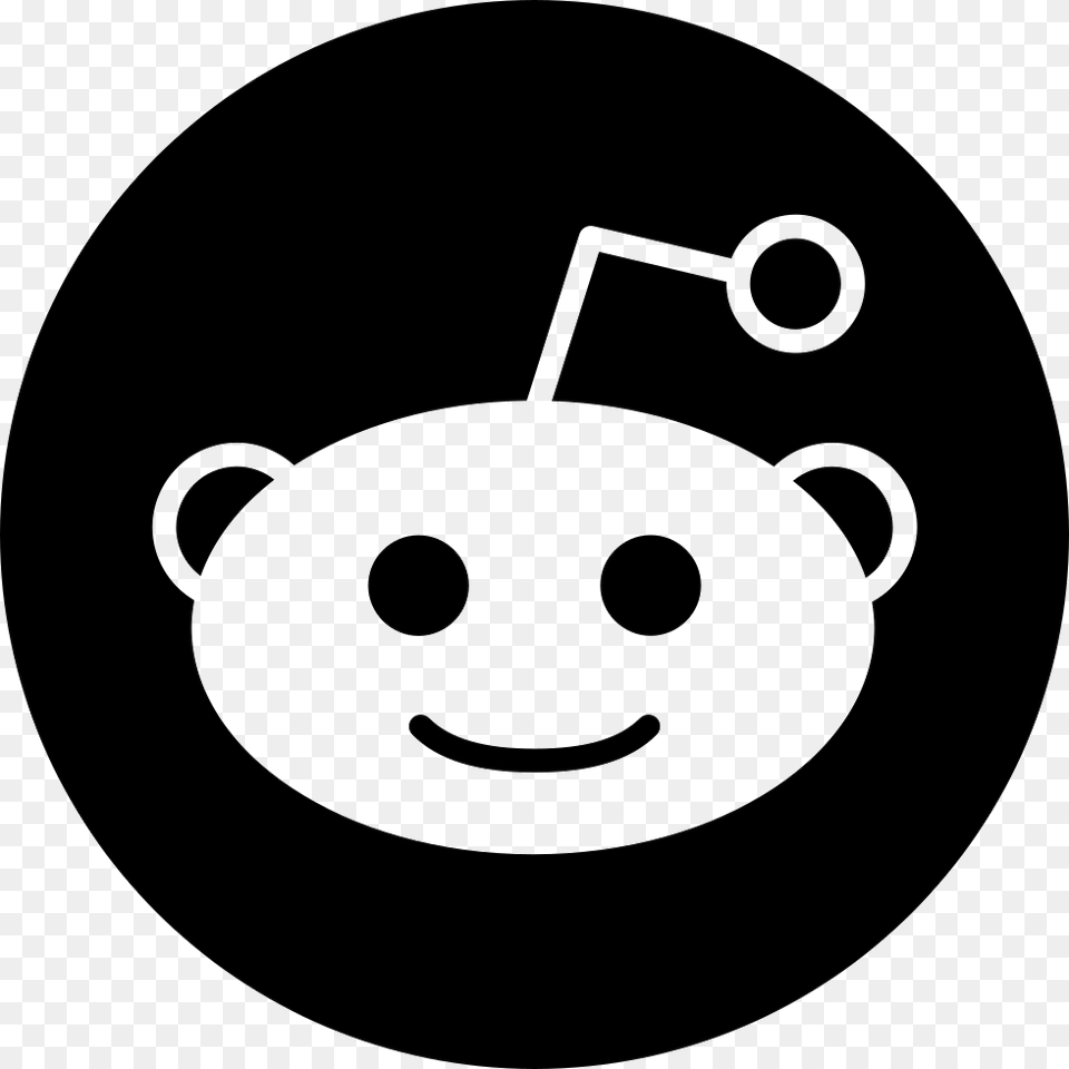 Reddit Logo Black, Stencil, Disk Free Png