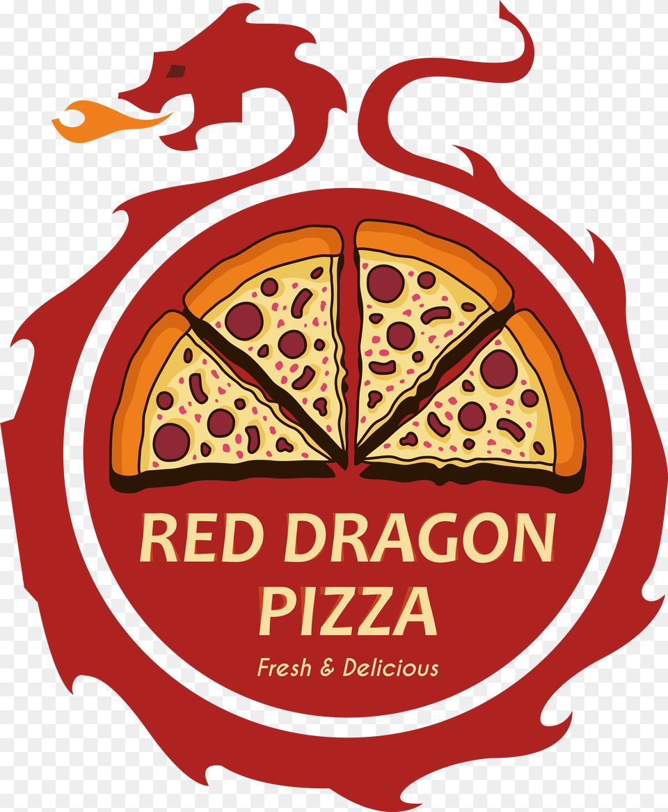 Reddragon Pizza Red Dragon, Advertisement, Poster, Ammunition, Grenade Free Transparent Png