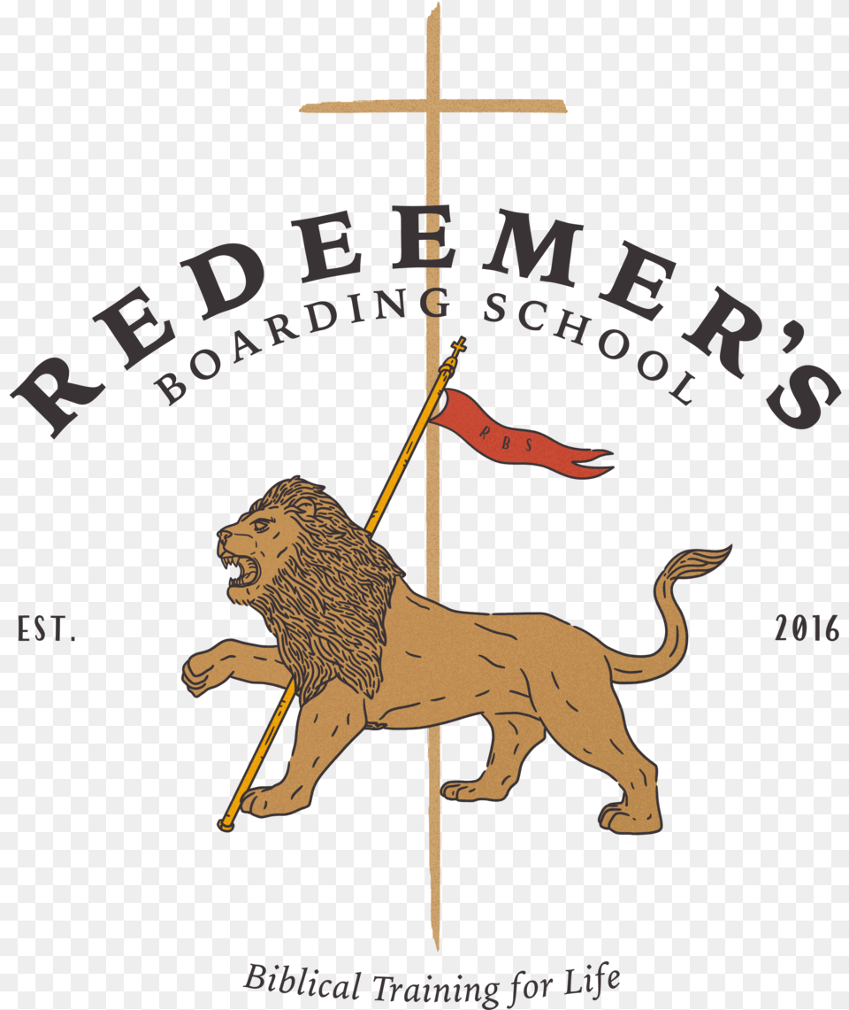 Redeemers Logo V2 Update Small Child Carousel, Animal, Cross, Lion, Mammal Free Png Download