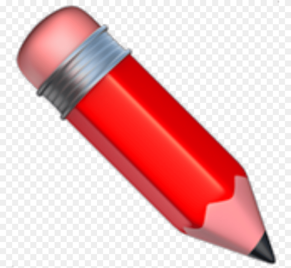 Redemoji Emoji Red Pencil Redpencil Apple Remix School Transparent Emoji Pencil, Dynamite, Weapon Png