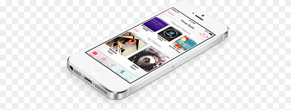 Redesigned Music App And Itunes Radio Apple Ios 7 Music App, Electronics, Mobile Phone, Phone, Iphone Free Png Download