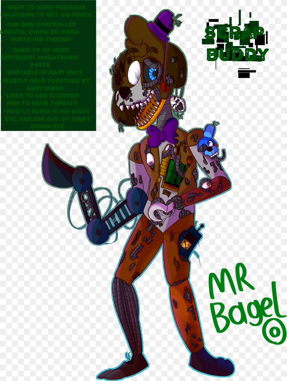 Redesigned My Scrap Buddy Oc Hope Y Make Animated Icon, Book, Comics, Publication, Person Free Png Download