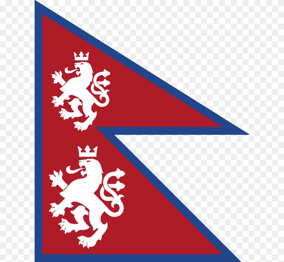 Redesignsi Tried To Make A Nepalised Flag Of The Netherlands Macedonian Lion, Triangle, Baby, Person Png