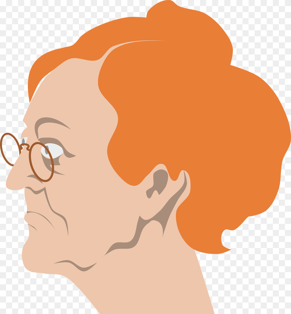 Redhead Grandma Clipart, Accessories, Glasses, Portrait, Photography Png
