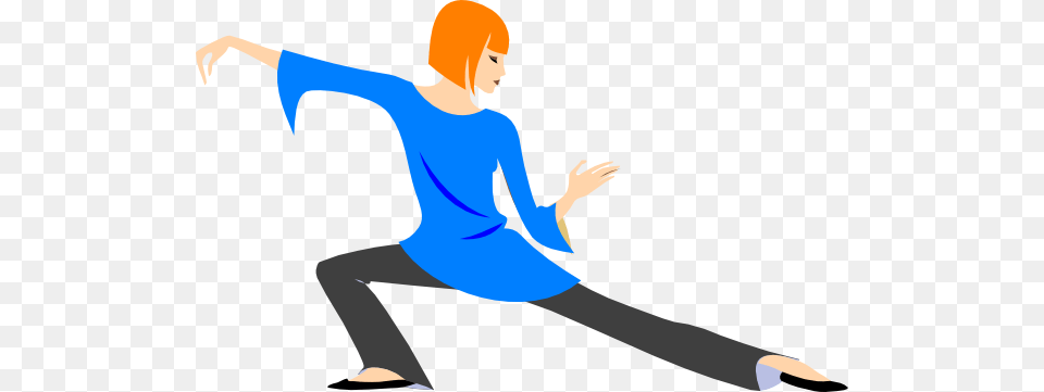Redhead Woman In Yoga Position Clip Art, Martial Arts, Tai Chi, Sport, Person Free Png Download