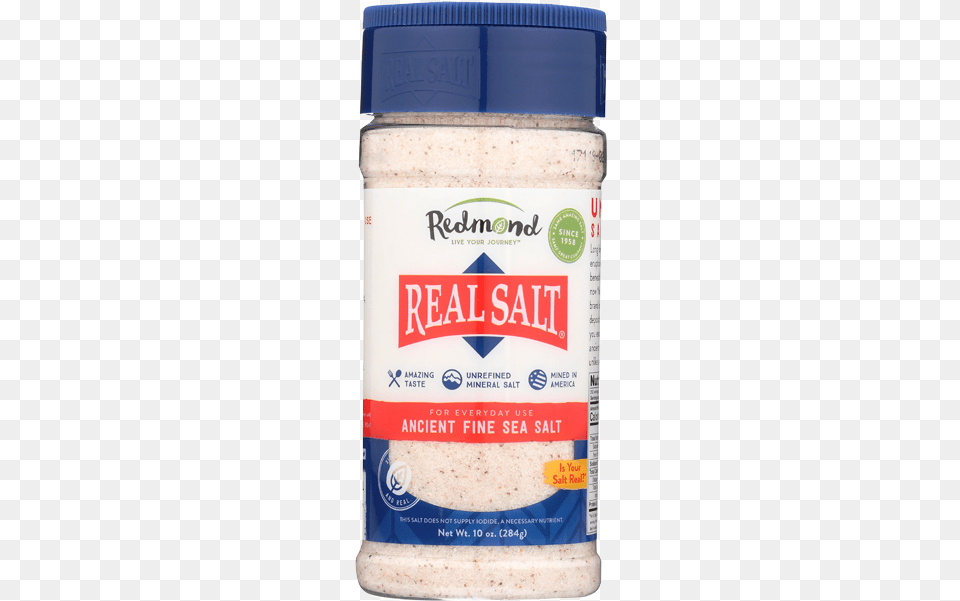 Redmond Minerals Real Salt Shaker Ancient Fine Sea Redmond Real Salt Shakers, Food, Mayonnaise, Can, Tin Free Png Download