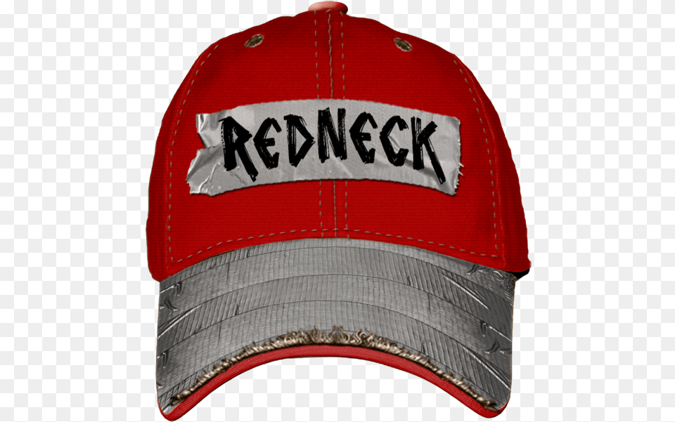 Redneck Hat With Duct Tape Bill Redneck Costume Jeff Red Neck Cap, Baseball Cap, Clothing, Accessories, Bag Free Png