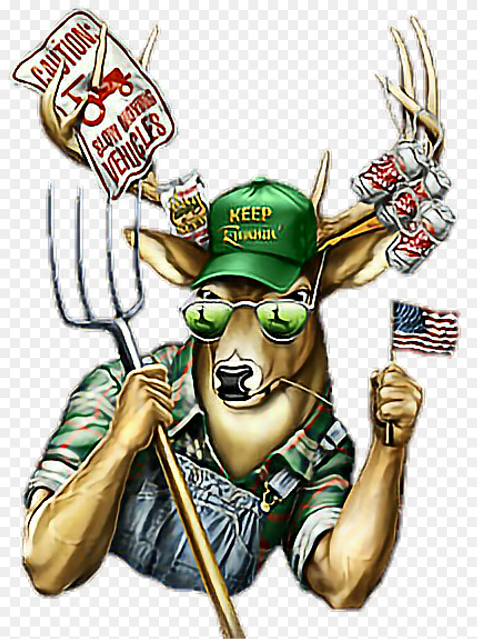 Redneck Paintings Redneck Deer Cartoon, Person, Publication, Book, Comics Png