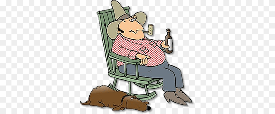 Redneck Rag Cartoon Drinking And Smoking, Furniture, Baby, Person, Face Free Png Download
