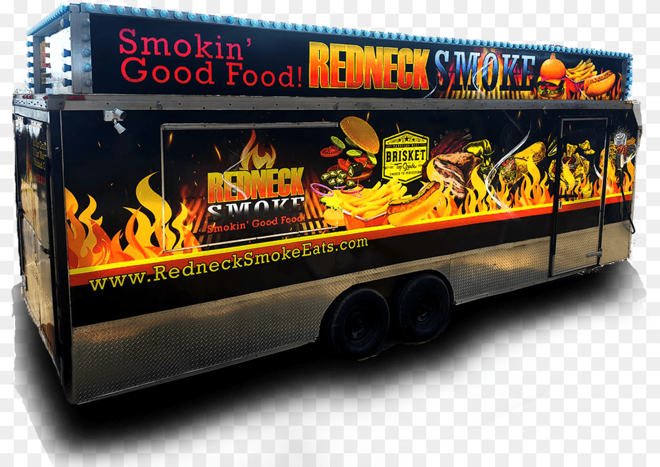 Redneck Smoke Grill Commercial Vehicle, Advertisement, Machine, Wheel, Bus Free Png