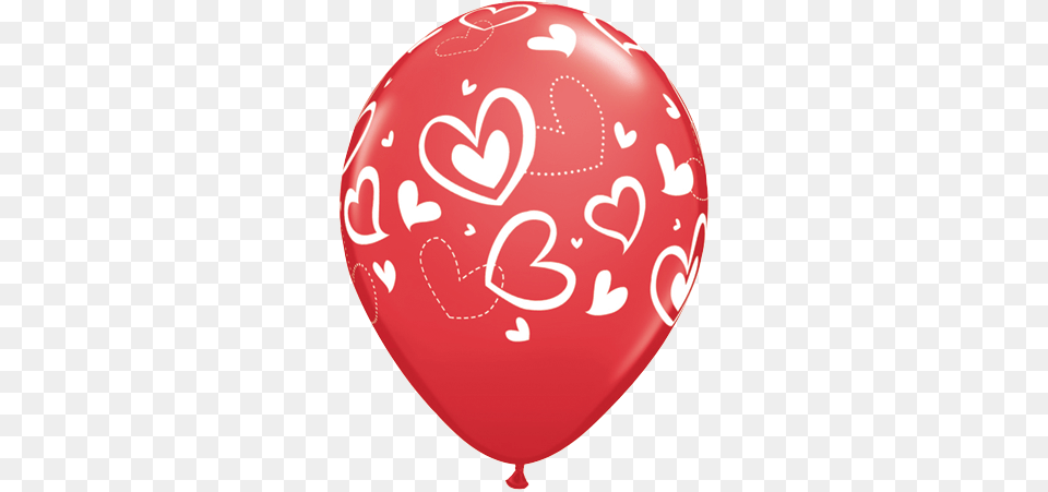 Redondo Rojo Con Corazones Mezclados Y Unidos Happy Birthday Music Balloon, Clothing, Hardhat, Helmet Png