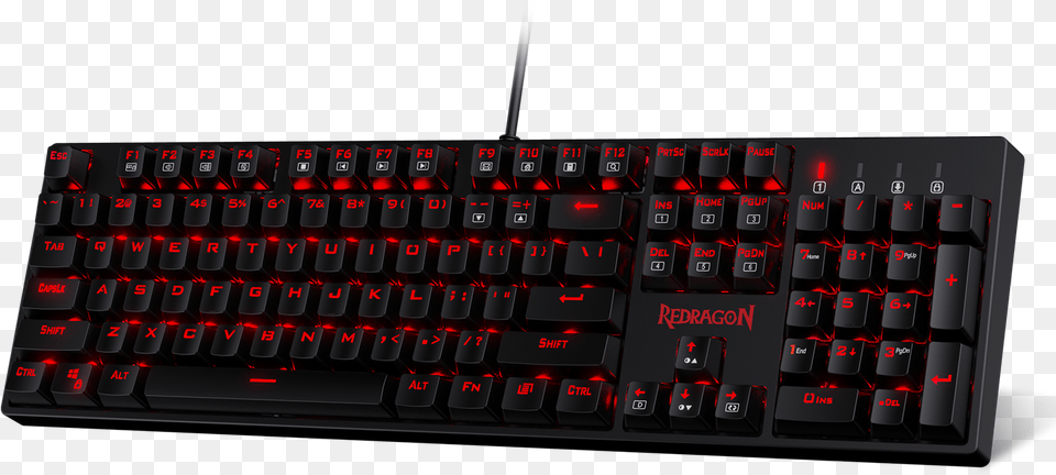 Redragon K582 Surara Red Led Backlit Mechanical Gaming Computer Keyboard, Computer Hardware, Computer Keyboard, Electronics, Hardware Png