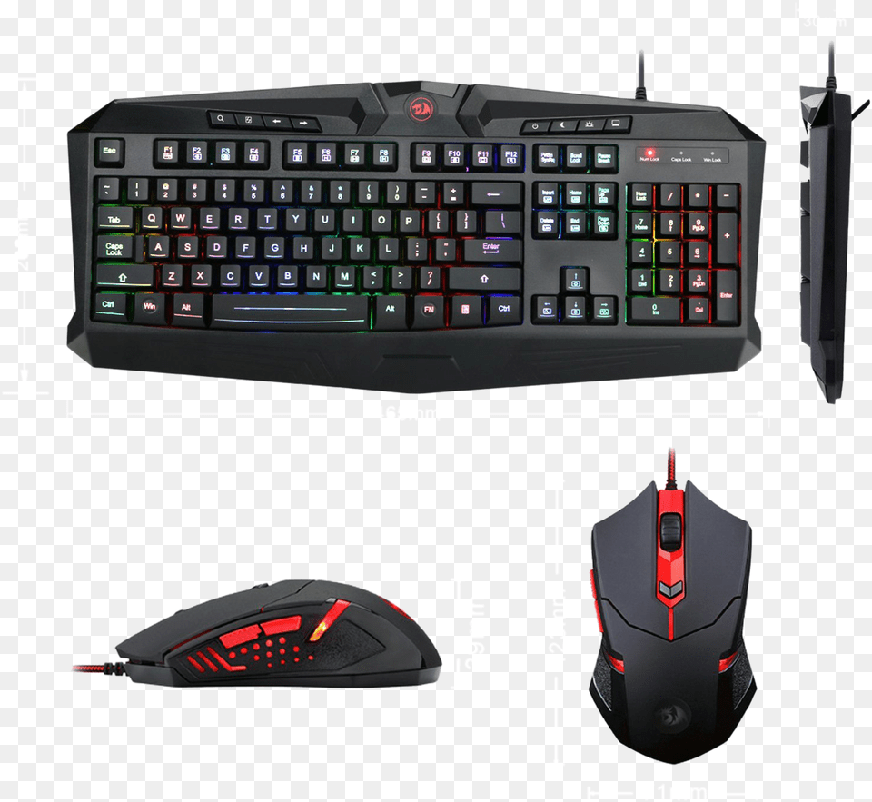 Redragon S101 Gaming Keyboard Mouse Combo Rgb Led Redragon Harpe Rgb Gaming Keyboard, Computer, Computer Hardware, Computer Keyboard, Electronics Free Transparent Png