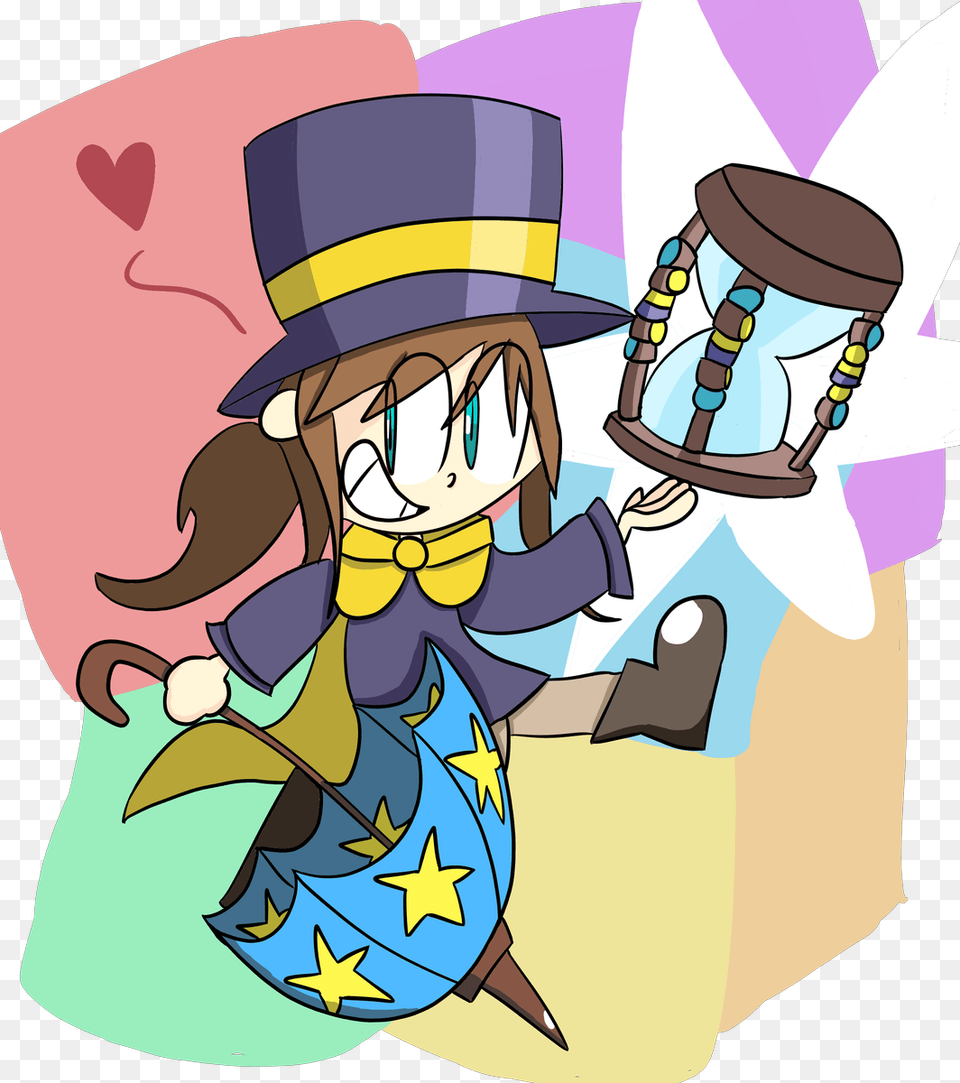 Redrew A Piece Of Hatintime39s Hat Kid From M Hat In Time Hatkid Fanart, Baby, Book, Comics, Person Png