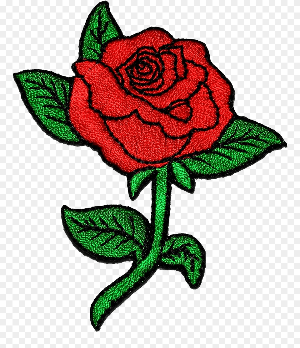 Redrose Rose Red Flower Patch Embroidery Ftestickers Rose Embroidery, Pattern, Plant, Baby, Person Free Transparent Png
