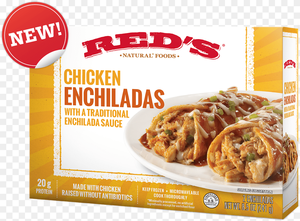 Reds Chicken Cheddar Enchiladas, Advertisement, Poster, Food Png Image